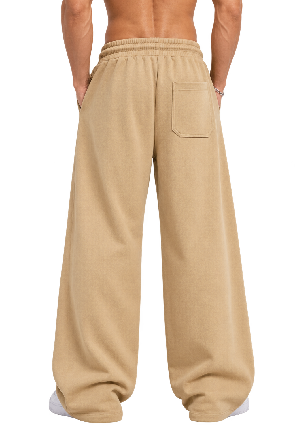 V2 WIDE LEG PANTS — BEIGE