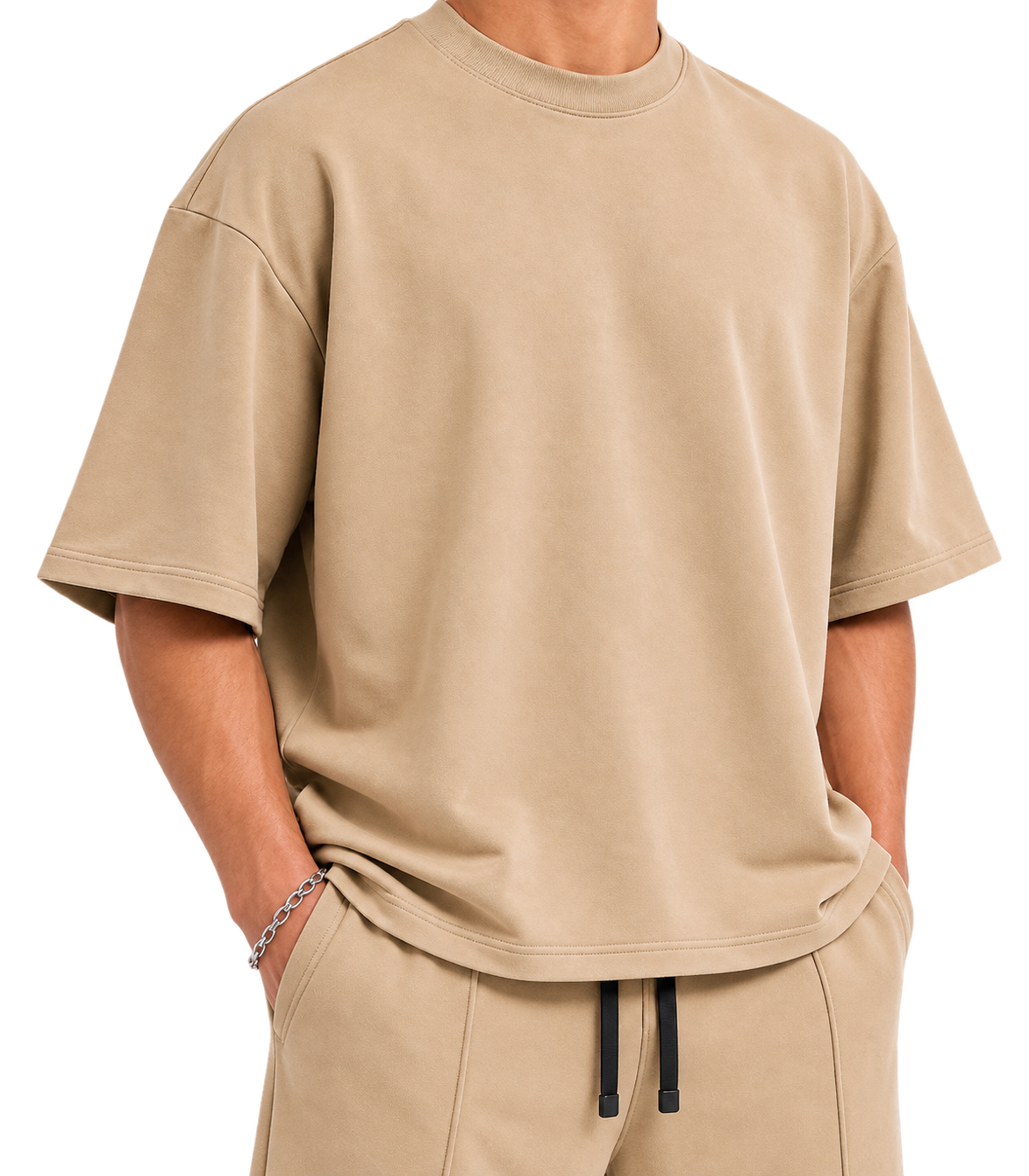 V1 OVERSIZED TEE — BEIGE