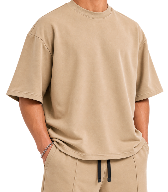 V1 OVERSIZED TEE — BEIGE