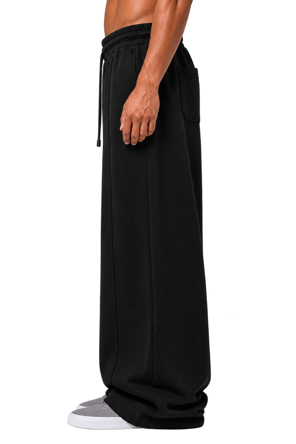 V2 WIDE LEG PANTS — BLACK
