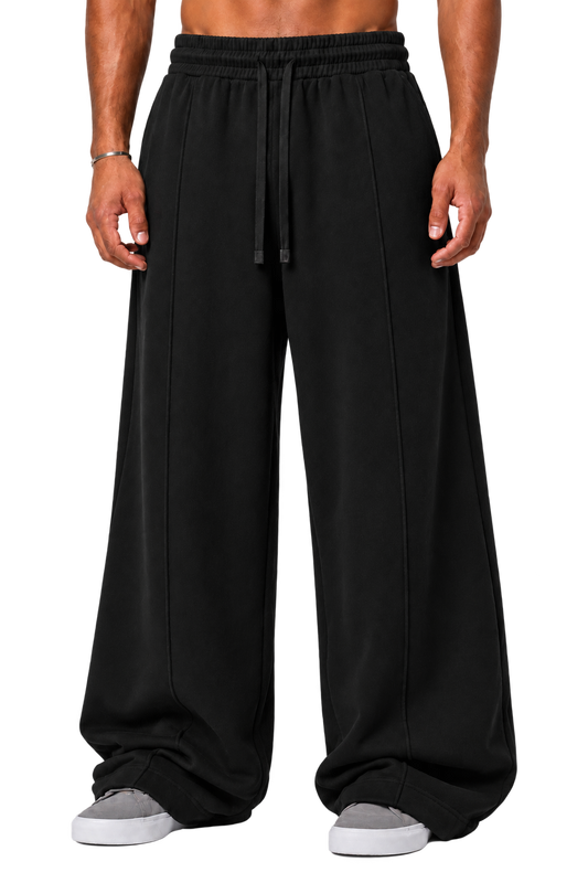 V2 WIDE LEG PANTS — BLACK