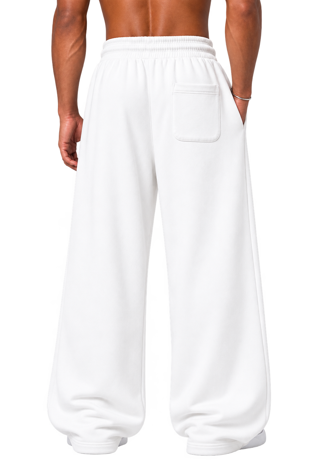 V2 WIDE LEG PANTS — WHITE