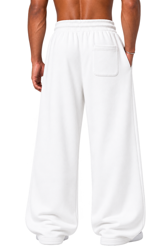 V2 WIDE LEG PANTS — WHITE